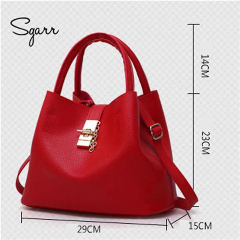 Black Red Women Bags Bucket Bag Crossbody Single Shoulder Female Handbag Designers Luxury Messenger Bag Women Mother Bags