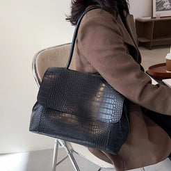 Designer Crocodile Pattern Women Handbag Large Capacity Shoulder Bags for Female Casual Totes Pu Leather Messenger Bag